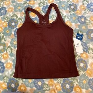 Attraco Sports brown tank top sports bra with built in bra women's medium NWT